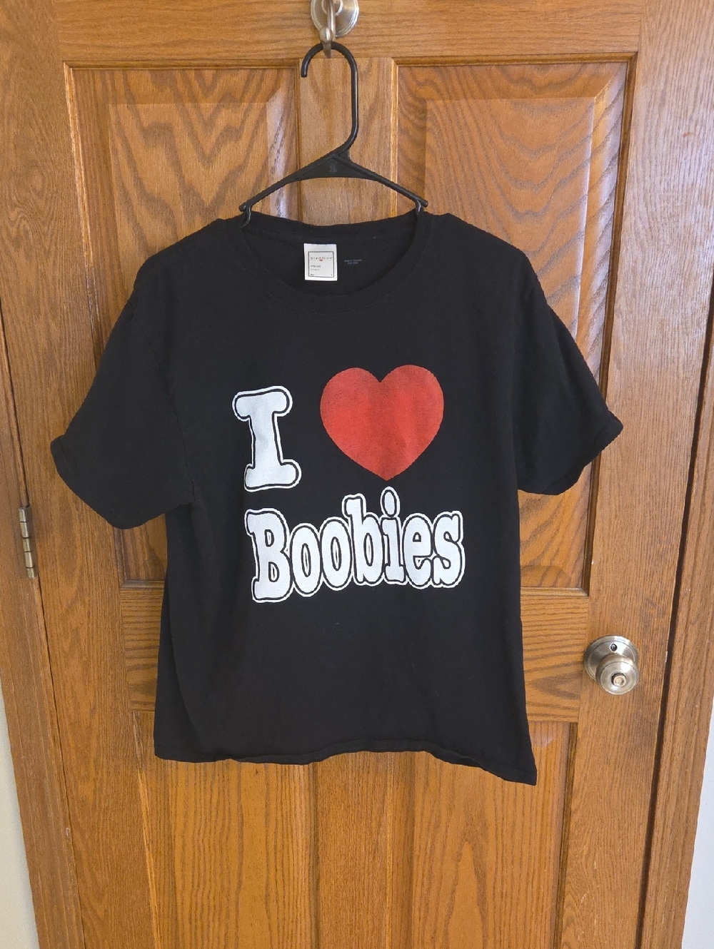 Men's Black "I Heart Boobies" Tee